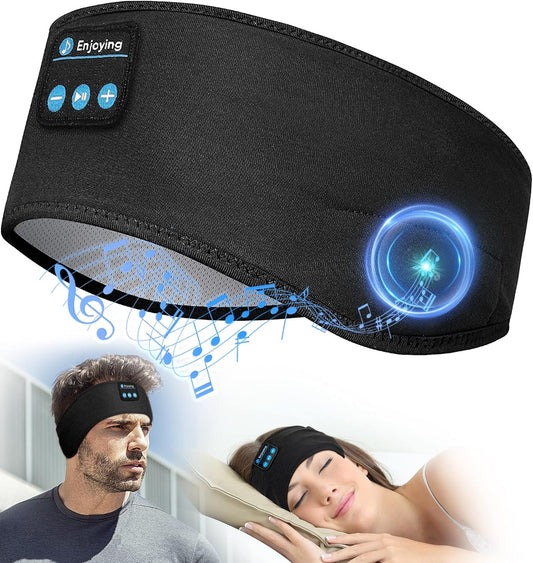 Bluetooth Sports Headband Headphones by  - Ultra-Thin HD Stereo for Workout, Travel, Meditation
